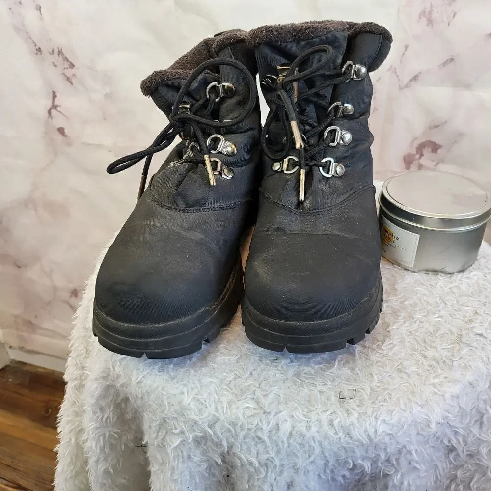 Khombu lace up waterproof fur lined hiking winter boots